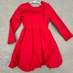 Red Long Sleeve Kids Dress